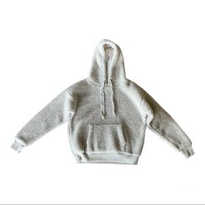 American Eagle cream fuzzy sweatshirt. Size Small